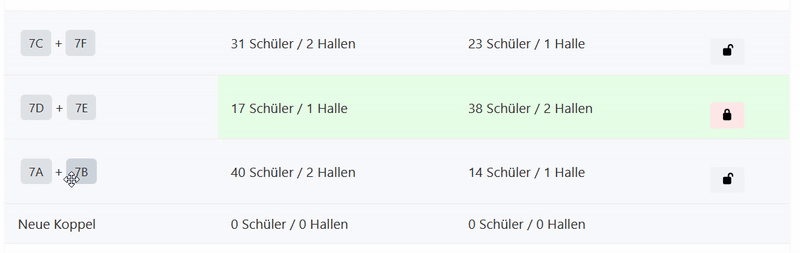 Beispielhafte Darstellung der Koppelberechnung